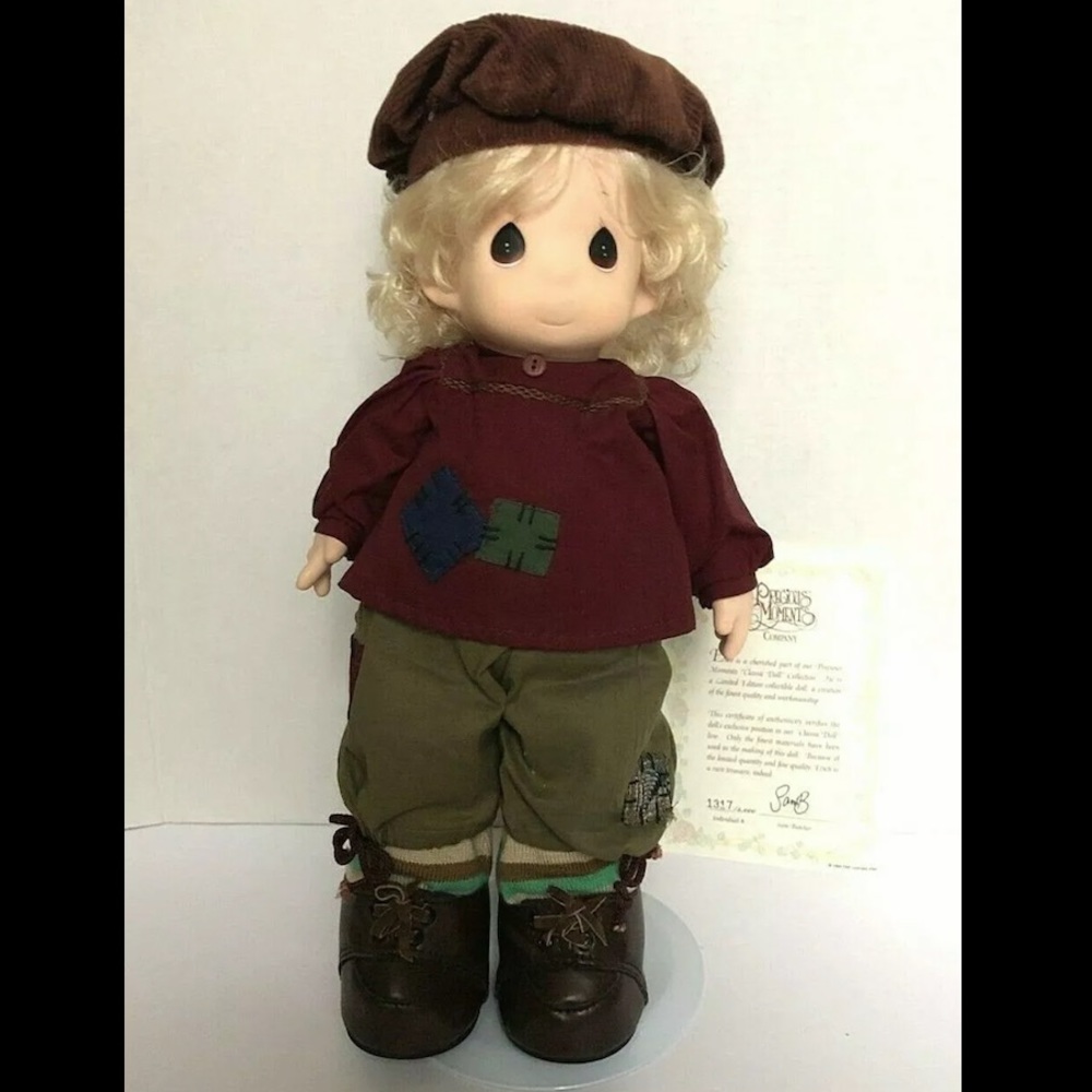 Precious Moments 16” Erich Plush Doll w/ Stand MIB